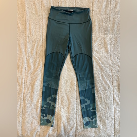 Simms Green Camo Leggings Size Medium - Picture 1 of 7